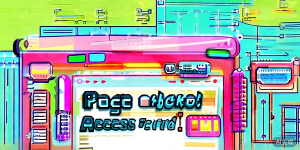 Ilustrasi browser menunjukkan halaman diblokir dengan pesan error